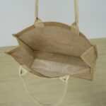 กระเป๋าผ้ากระสอบเจาะช่องใส PVC - Image 7