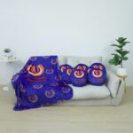 หมอนผ้าห่มทรงกลมพิมพ์ลาย